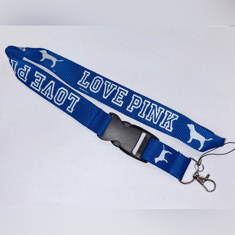 VICTORIA SECRET PINK BLUE LANYARD
